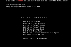 ASCII Invaders 0