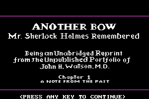 Sherlock Holmes in "Another Bow" 1
